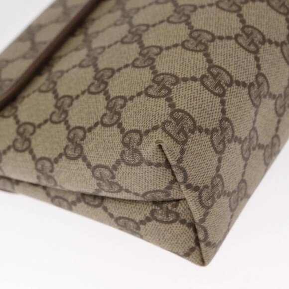 GUCCI GG Supreme Shoulder Bag PVC Beige Gold - Picture 11 of 16